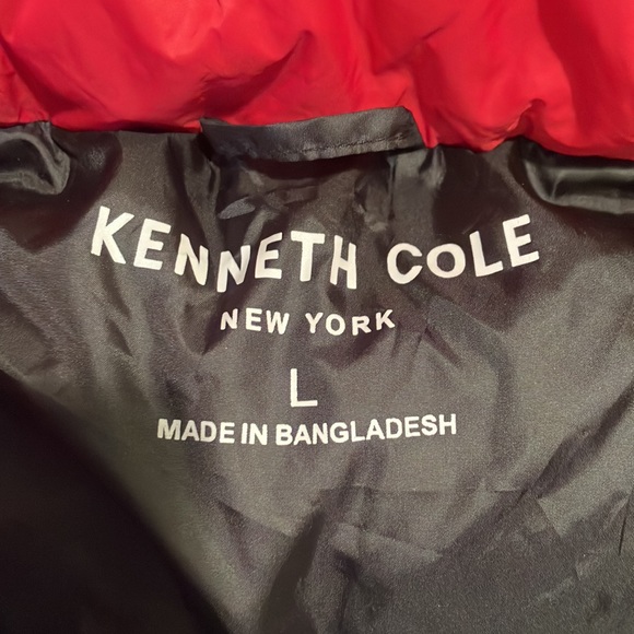 KENNETH COLE NEW YORK  Puffer Jacket In Red - Size Large - Picture 5 of 6